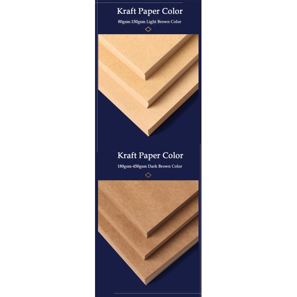 Double Sided Brown A4 A3 Cardboard Kraft Paper