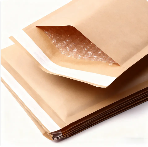 Biodegradable Kraft Mailing Bag Padded Mailer Wrap Bubble Envelope Compostable Waterproof Logistic Packaging Bag