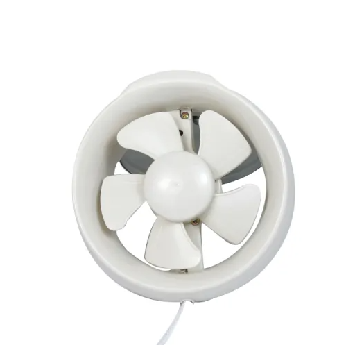 White Plastic Bathroom Wall Mounted Centrifugal Fan in Round Shape for Ventilation
