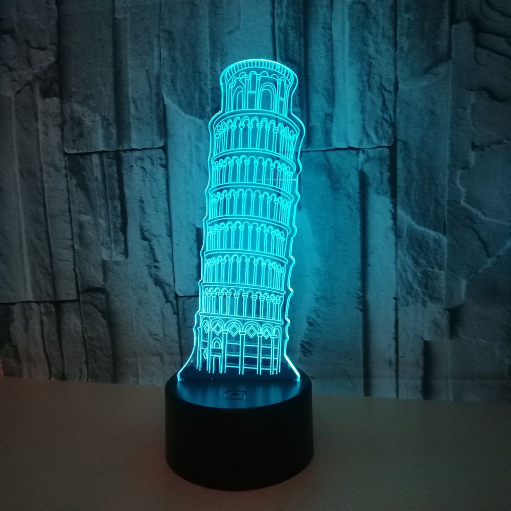 Custom building shape La Tour Eiffel Eiffel Tower 3D Night Lights USB Powered LED Vision Lights Gift 3D Small Table Lamp