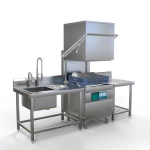 3KW / 9KW Automatic Dishwasher Machine Freestanding Wash Dish Machine