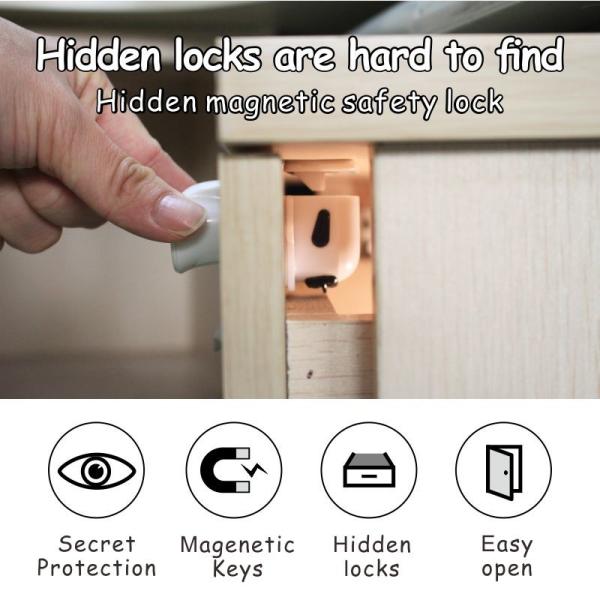Customize Baby Safety Lock Strong Magnet Child Proofing Cabinet Lock