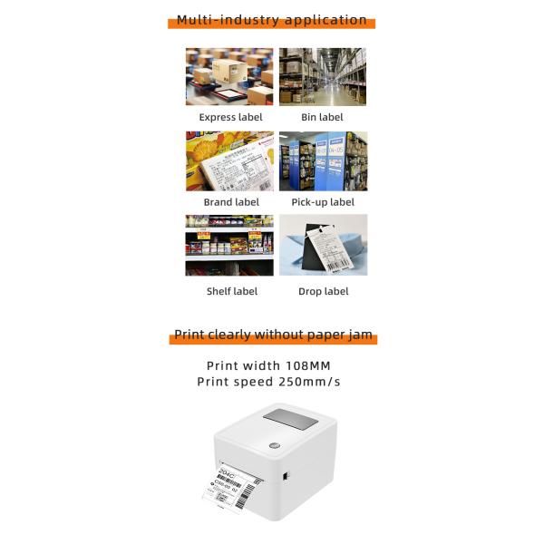 Thermal Barcode Label Printer With Label Holder– Compatible with Amazon Ebay Etsy Shopify 4×6 Shipping Label Printer