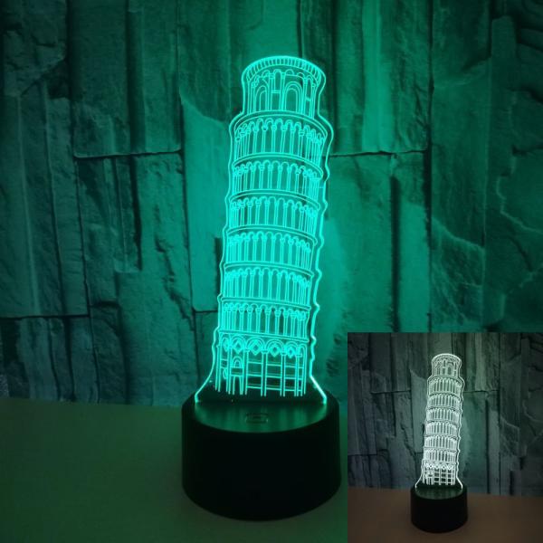 Cheap Custom building shape La Tour Eiffel Eiffel Tower 3D Night Lights USB Powered LED Vision Lights Gift 3D Small Table Lamp for sale