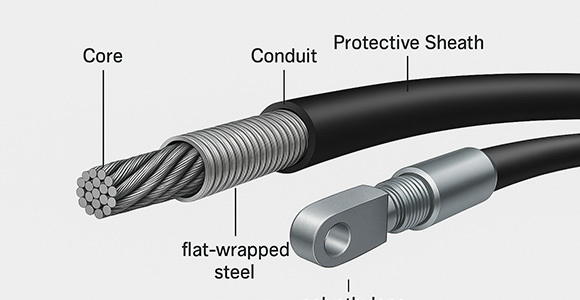 Engineered Assembly Mechanical Control Cable Universal Throttle Clutch Cable