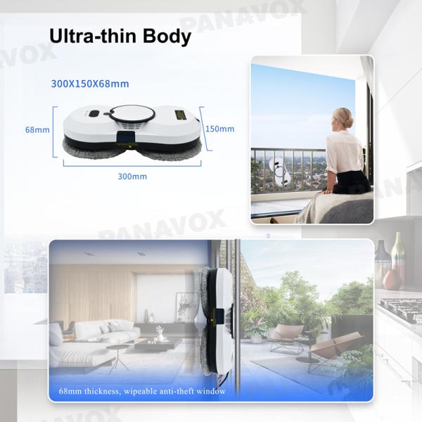 Intelligent 500mAh Window Cleaner Robot For Glass Cleaning Customized