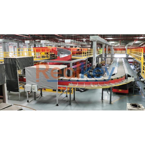Efficient Product Separation High Speed Cross Belt Sorter Labor Saving