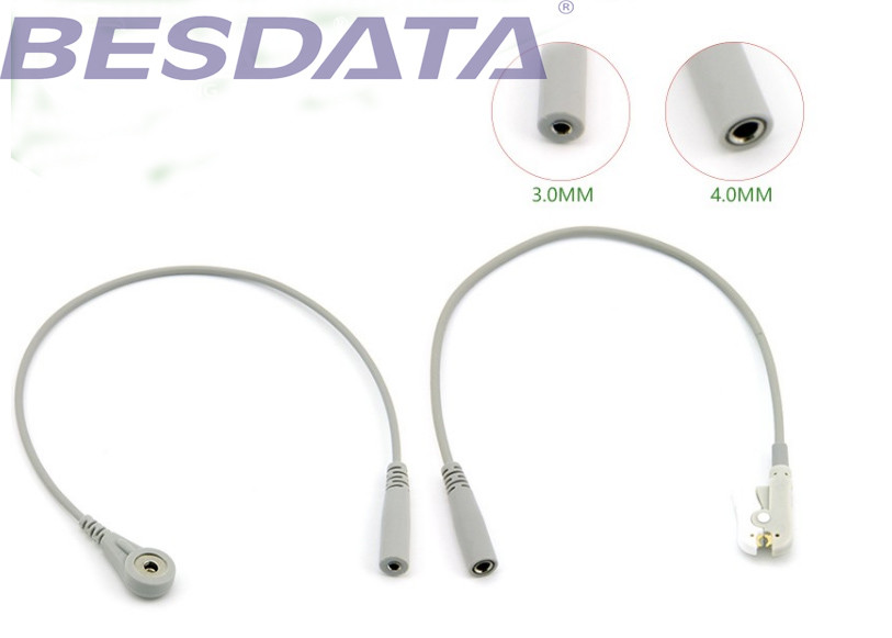 10 Leads EKG Cable Electrodes Adaptor Din 3.0 / Banana 4.0 Plug Conver To Snap Type
