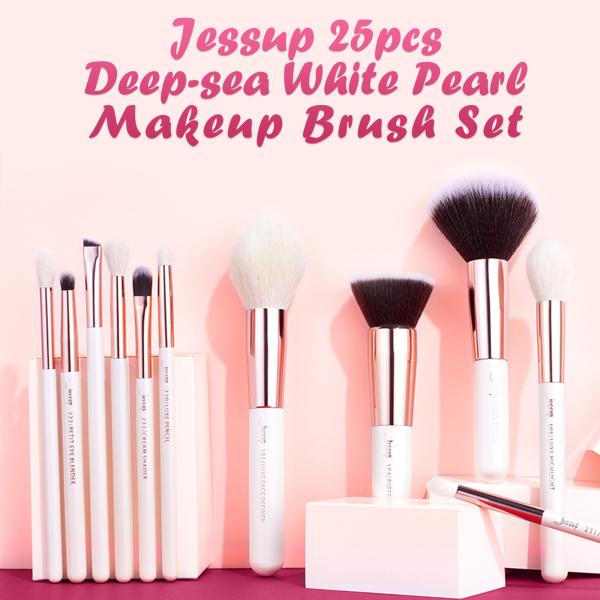 Jessup 25pcs Natural Makeup Brushes Set