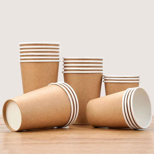 330GSM / 350GSM Disposable Paper Tableware Coffee Cups With Lids