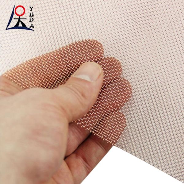 Fine Red Copper Wire Mesh Protection Wear resistance Decorative Brass Mesh Screen