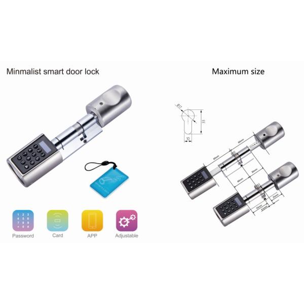 Password RFID Card Bluetooth Tuya Smart Lock Cylinder