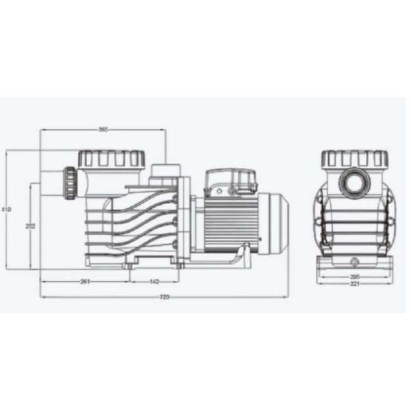 2023 Plastic 1HP Swimming Pool Pumps For Swimming Pool Equipment