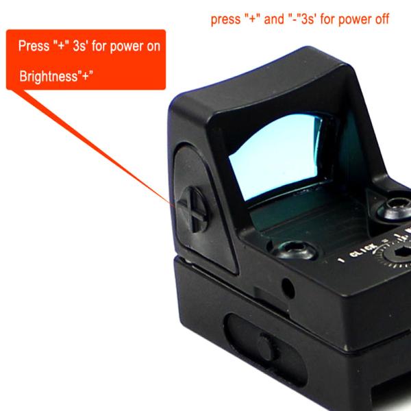 22.5x17mm Objective Lens Red Dot Hunting Scopes 9 Brightness Setting