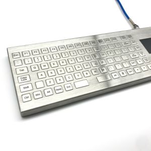 IP67 Desktop Industrial Waterproof Keyboard With Touch Pad SUS304 stainless