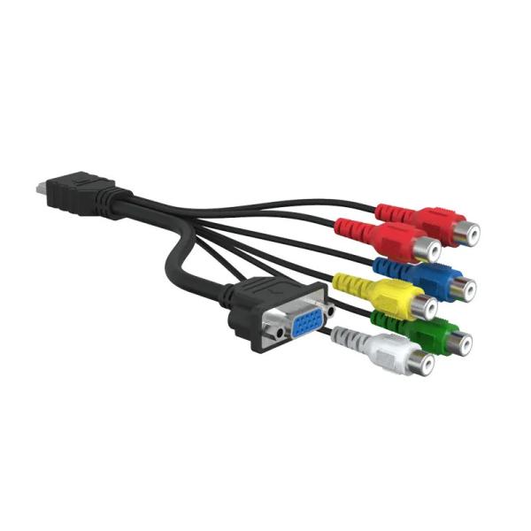 Cheap Customized 0.5 1 2 M Multi Component Games Audio Video AV Cable to RCA for TV Brand PS2 PS3 Play Station 6 RCA AV Cable Console Game Computer for sale