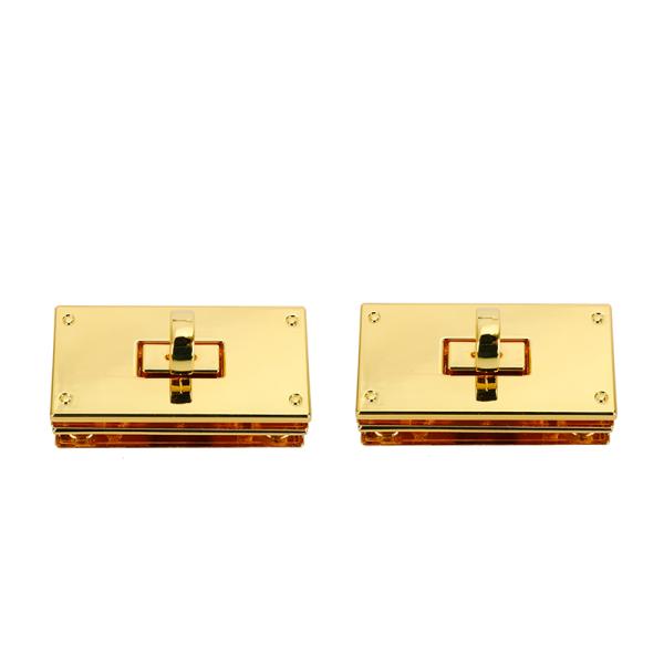 Rectangle Shape Handbag Lock Hardware Gold Bag Lock Accessories