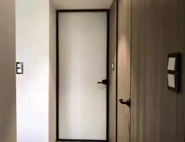 Cheap Modern Aluminum frame Customized Commerical Home use flush door design for sale