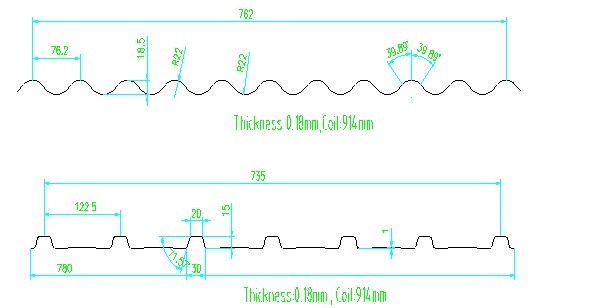 Double Layer Roll Forming Machine with Cr12mov Blade / 20 Groups Rollers