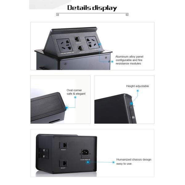 Office Desk Power Outlet Junction Box General Power Supply And Network Interface