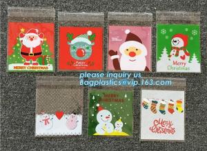 Best Hot 100pcs/lot Cute Snowflake Snowman Santa Xmas Christmas Gifts Holders Bake Biscuit Cookies Candy Jewelry Packaging Ba wholesale