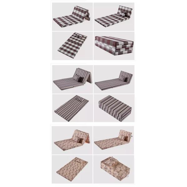 Outdoor / Indoor Memory Foam Sofa Bed Colorful Print Waterproof Twin Size 100 Cotton Cover