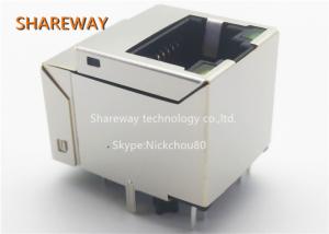 China 180 Degree Single Port PoE RJ45 Connector Modular Jack DR-MAG-1840417 Long Lifespan on sale