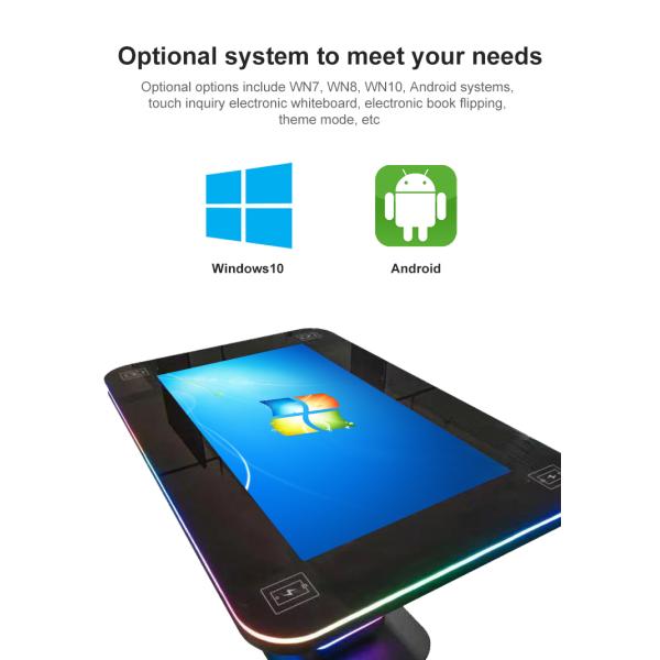 Object Recognition Restaurants Smart Digital Interactive Price Multi Touch Screen Coffee Shop Dining Table For education