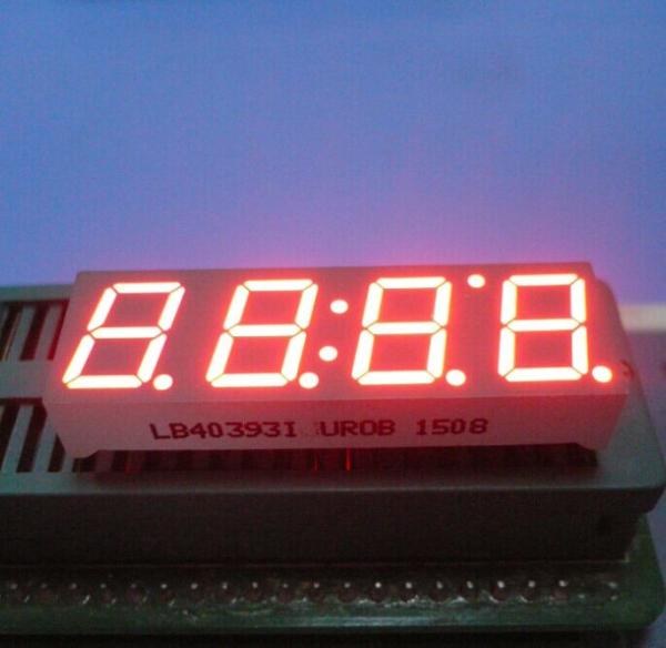 Cheap Ultra Red 0.39" Led Clock Display Common Anode 4 Digit 7 Segment For Instrument Panel for sale