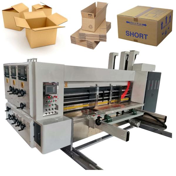 High Speed Corrugated Box Printing Machine , Flexo Printer Slotter Machine
