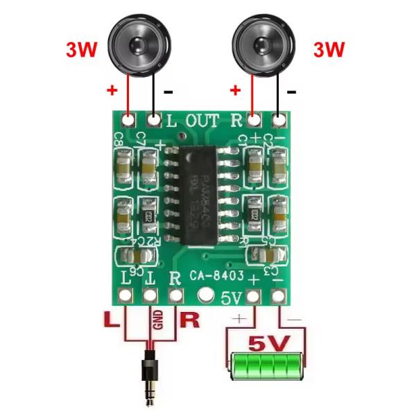 Cheap CA-8403 Ultra Small Amplifier Audio Module 2x3W class d amplifier module for sale
