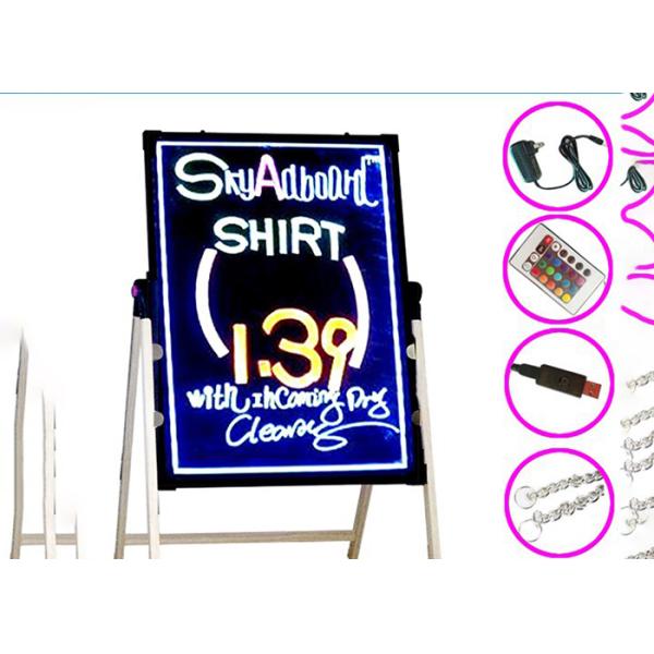 Illuminated Erasable Neon LED Display Writing Board Versatile Positioning