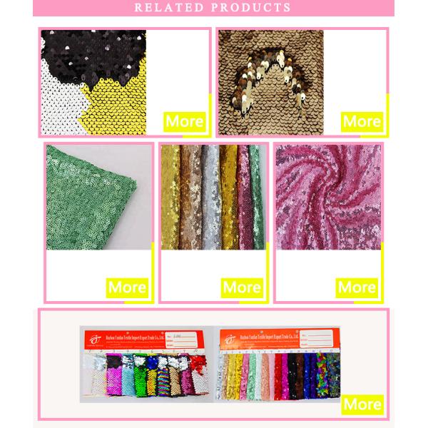 New Design Hot Selling Christmas 40mm Big Large Round Long Multi Color Sequin Fabric