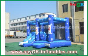 Best Inflatable Bouncy Slides Customized 0.55mm PVC Tarpaulin Inflatable Bouncy Castle Frozen Obstacle Course For Children wholesale