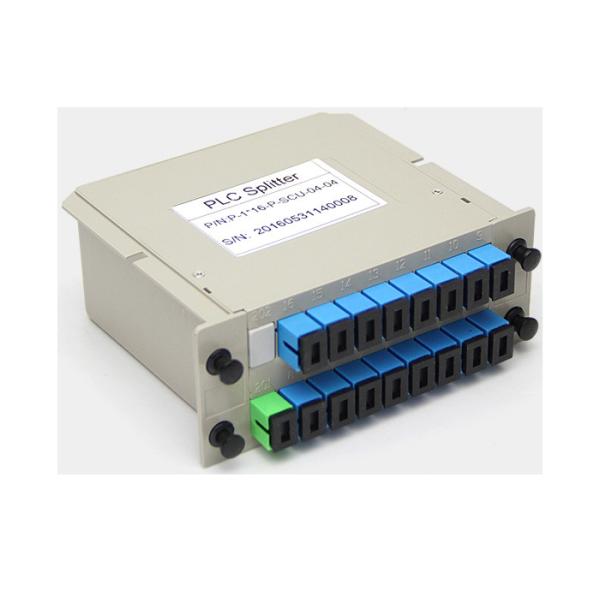 SC APC Plc Fiber Optic Splitter 1X16 Cassette Single Mode