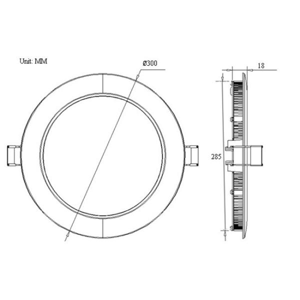 Surface Mounted Round LED Panel Light Warm White / Natural White 2700K - 6500K 20W