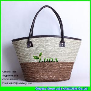 Best LUDA new colorful stripe beach bag women straw bag handbag straw messenger bags wholesale