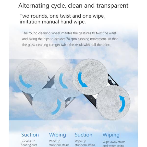 App-Controlled Electric Wet and Dry Window Cleaning Robot with Silk Screen Printing Logo