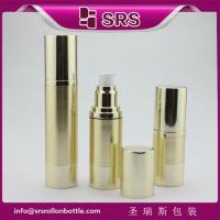 China China factory manufacturing A022 15ml 30ml 50ml gold airless pump bottle for sale