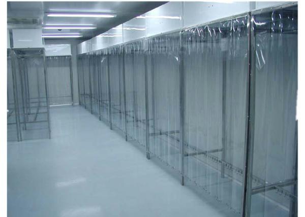 Cheap Stainless Steel Class 100 Pharmacy Clean Room With PVC Plastic Curtain Wall for sale