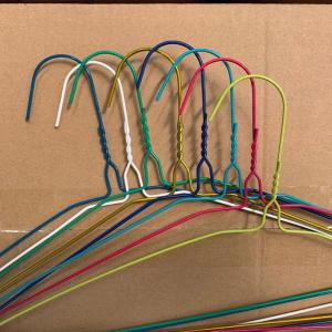 Best Rainbow Color Laundry Wire Hanger 16 Inch Hanger Size 1.9mm Dia 10pcs Pack wholesale