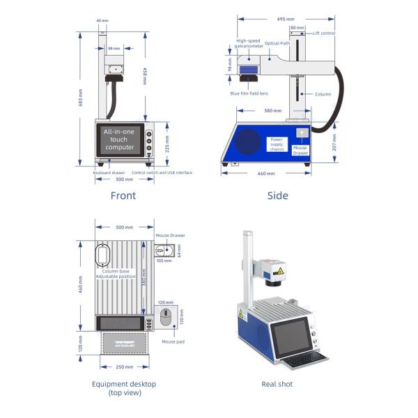 Laser Coding Engraving Cable Wire UV Laser Marking Machine
