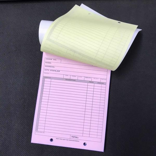Cheap Factory supplier Customized 3 parts carbonless paper sales order book  for business usage for sale