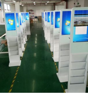 21.5 Inch Android Wifi Floor Standing LCD Digital Signage Kiosk Advertising Display with newspaper holder