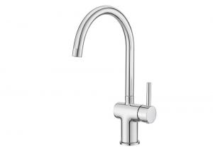 Best Single Chrome Handle Brass Kitchen Mixer Faucet With Adjustable Speed T8006 wholesale