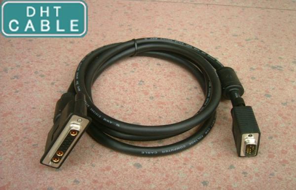 Cheap High Speed Custom Cable Assemblies 13W3 Female To HD15 Male Pinning Adapter for sale