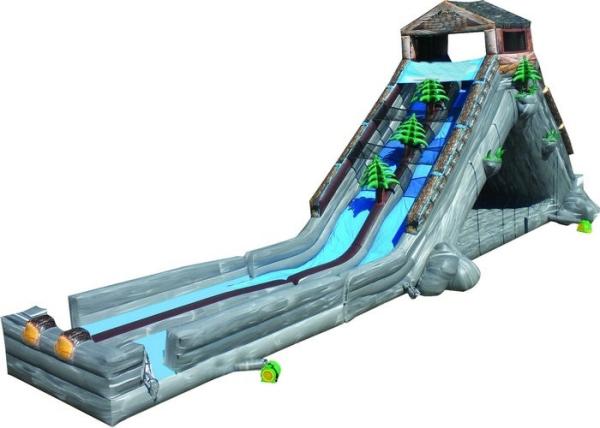 Cheap Toddler Big Blow Up Water Slides , High Strength Tarpaulin Bouncy Castle Water Slide for sale