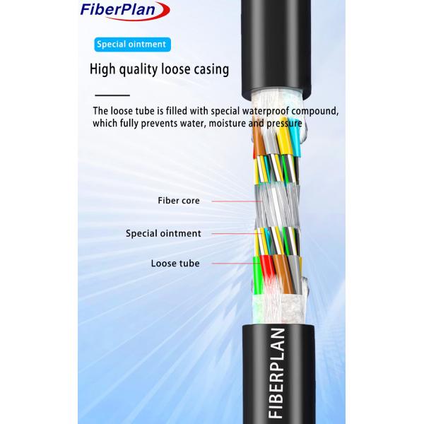 Non Metallic Aerial Fiber Optic Cable GYFTY With Waterproof Performance