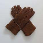 Classical hot sale machine sewing winter slink women sheepskin gloves