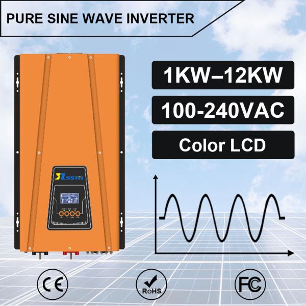Load Output Current RS Series 6000W Solar Inverter Toroidale Low Frequency Dc 24V 48V To Ac 220V 230V Pure Sine Wave